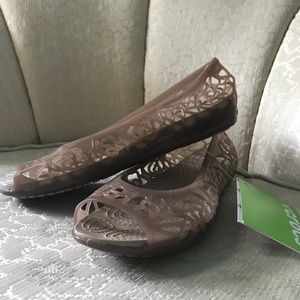 Crocs Isabella Jelly Flat Sz 8